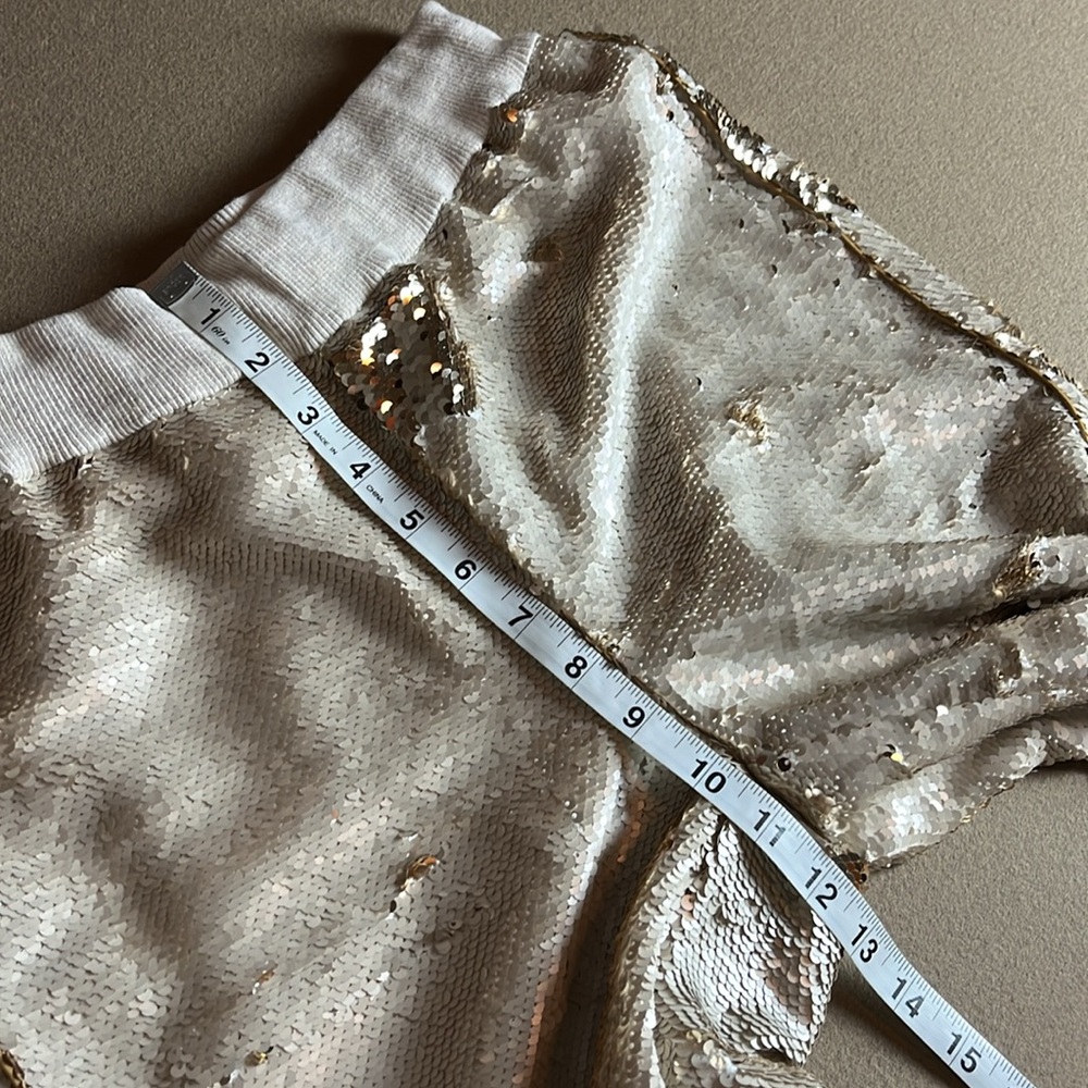 Hei Hei Sequin Joggers by Anthropologie- Champaign gold -Small - Picture 10 of 12